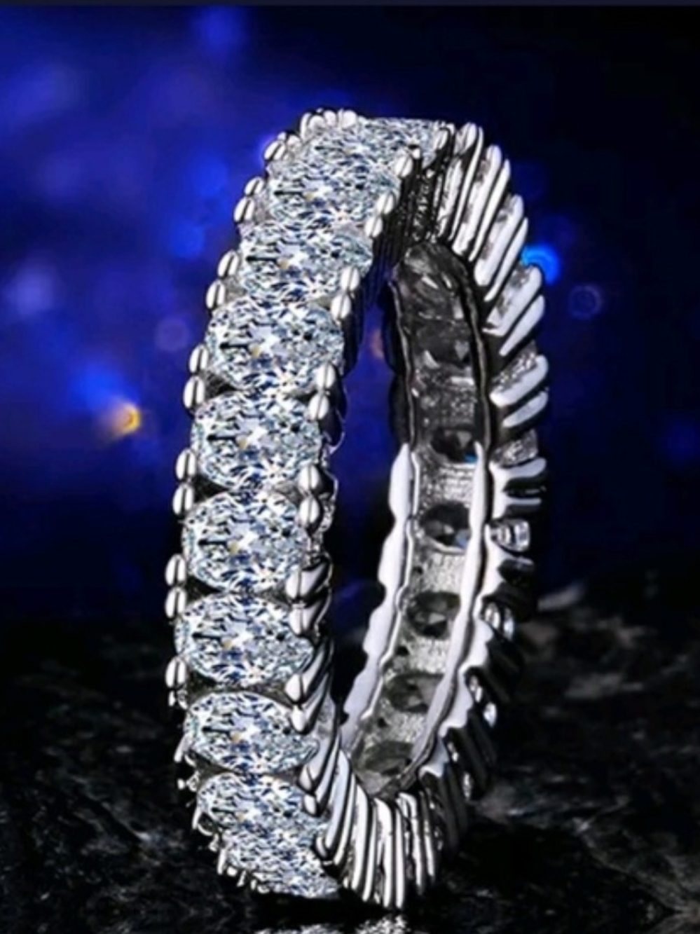 Eternity Style Ring in Silver Tone - Women's Jewelry - Picture 3 of 4